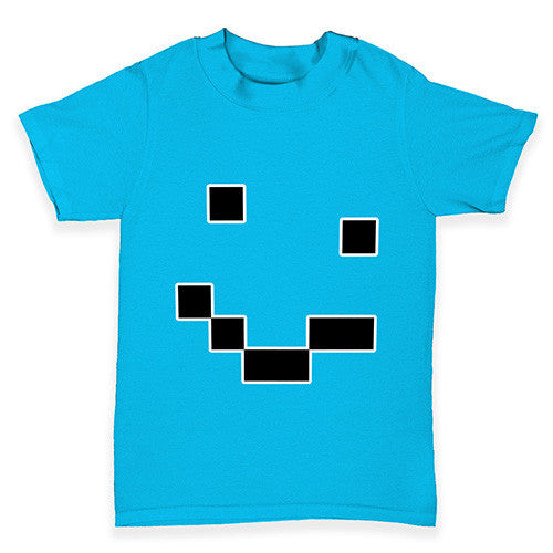 Pixel Smiley Face Baby Toddler T-Shirt