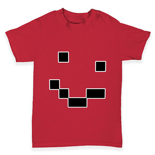 Pixel Smiley Face Baby Toddler T-Shirt