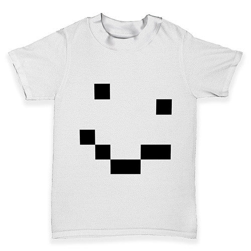 Pixel Smiley Face Baby Toddler T-Shirt