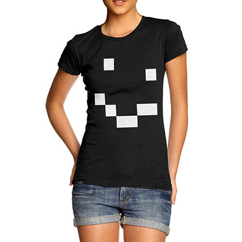 Women's Smile Pixel Face T-Shirt