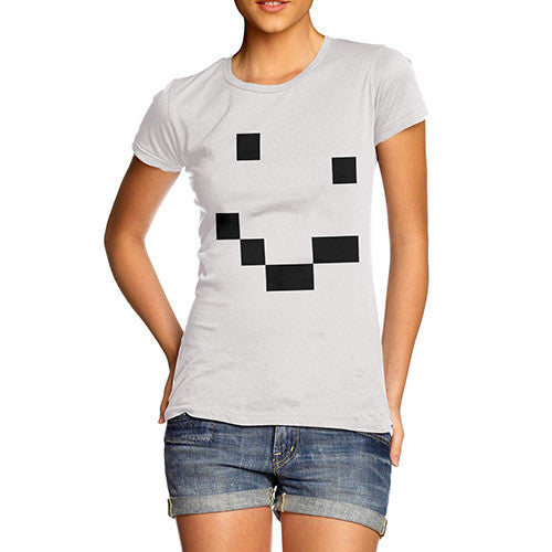 Women's Smile Pixel Face T-Shirt