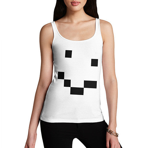 Women's Smile Pixel Face Tank Top