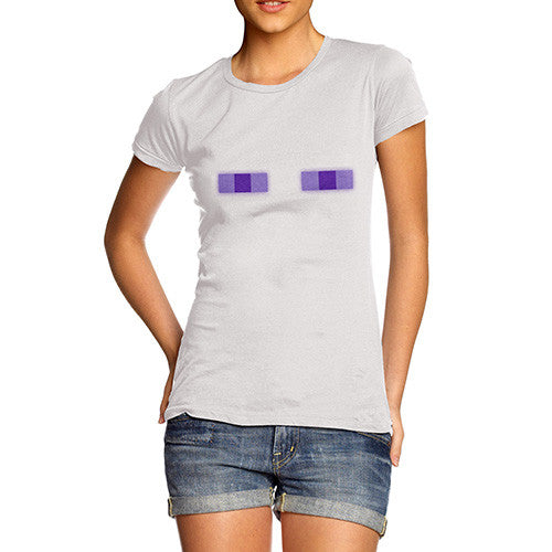 Women's Purple Pixel Eyes T-Shirt
