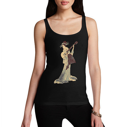 Women's Japanese Geisha Guitar Tank Top