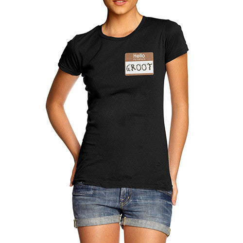Women's Groot Name Tag T-Shirt