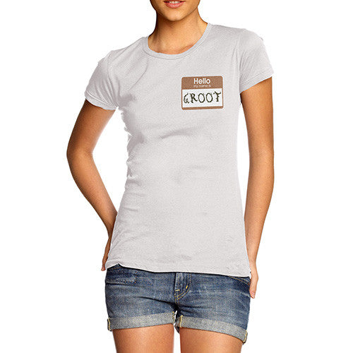 Women's Groot Name Tag T-Shirt