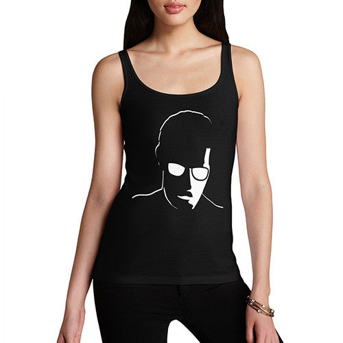 Women's Glasses Man Tank Top