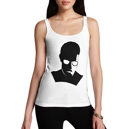 Women's Glasses Man Tank Top