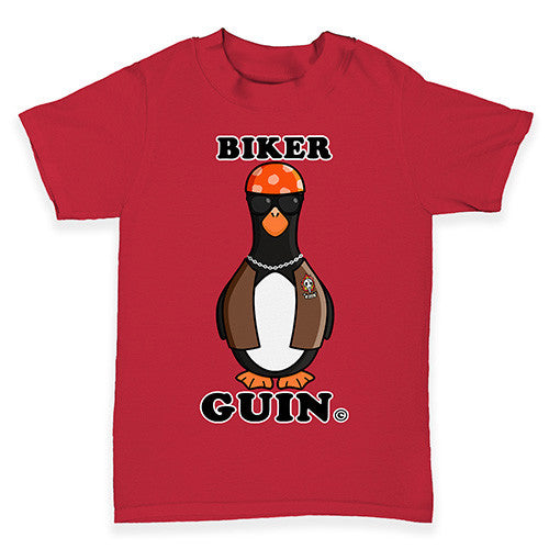 Biker Guin The Penguin Baby Toddler T-Shirt