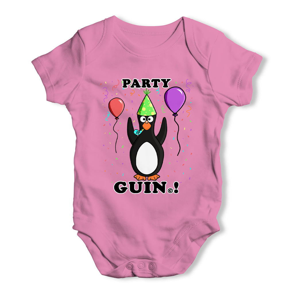 Party Guin The Penguin Baby Grow Bodysuit