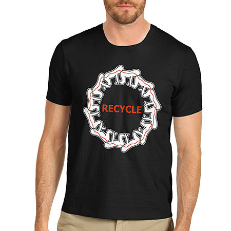 Mens Human Centipede Recycle T-Shirt