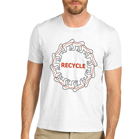 Mens Human Centipede Recycle T-Shirt