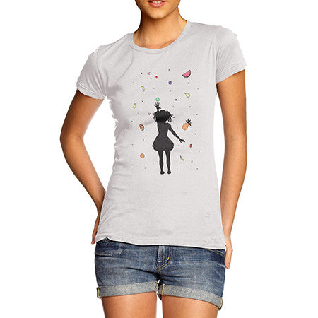 Womens Raining Fruit T-Shirt