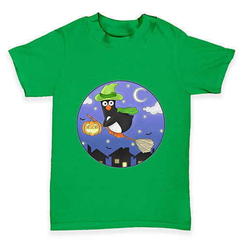 Halloween Witch Guin The Penguin Baby Toddler T-Shirt