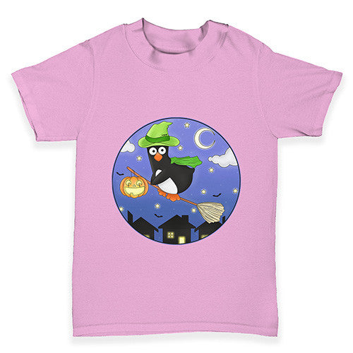 Halloween Witch Guin The Penguin Baby Toddler T-Shirt