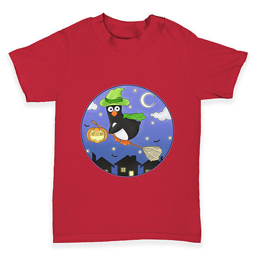 Halloween Witch Guin The Penguin Baby Toddler T-Shirt