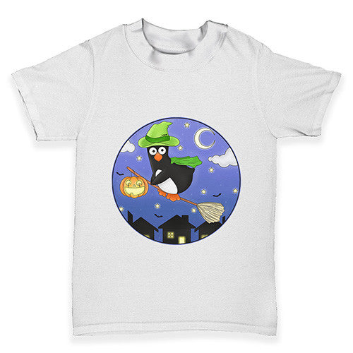 Halloween Witch Guin The Penguin Baby Toddler T-Shirt
