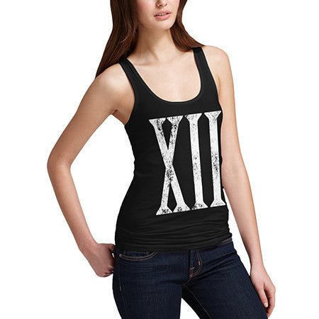 Womens XII Roman Numbers Tank Top