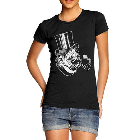 Womens Gentleman Pug T-Shirt