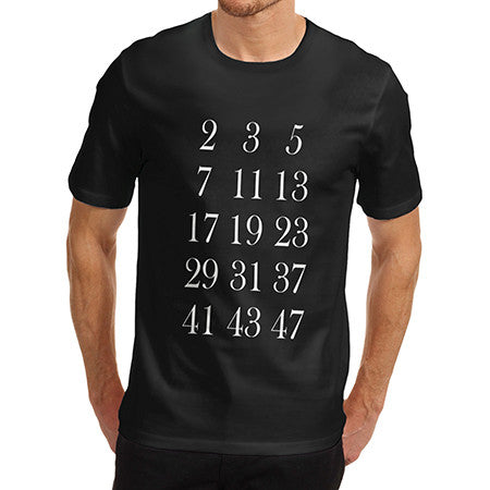 Mens Math Prime Numbers T-Shirt
