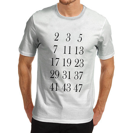 Mens Math Prime Numbers T-Shirt