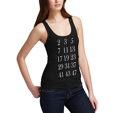 Womens Math Prime Numbers Tank Top