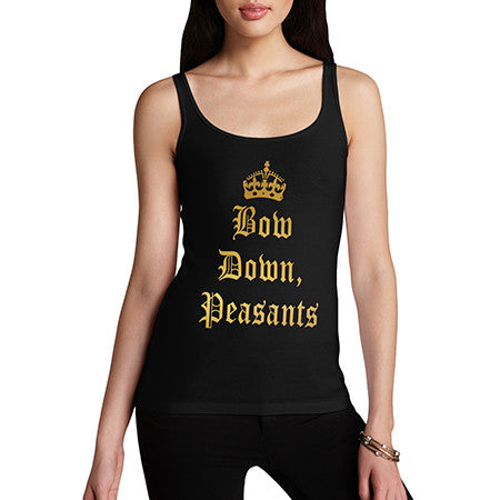 Womens Bow Down Peasants Tank Top