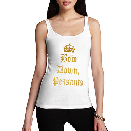 Womens Bow Down Peasants Tank Top