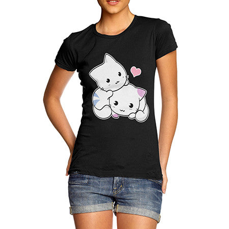 Womens Loveable Cats T-Shirt