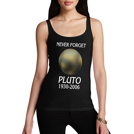 Womens Never Forget Pluto Tank Top