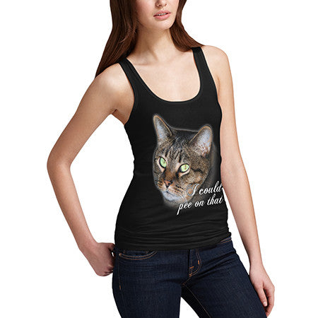 Womens Cat I Could Pee On That Tank Top