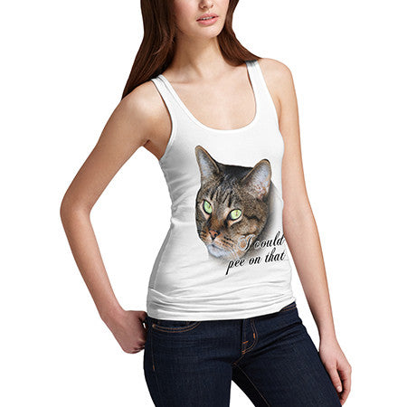 Womens Cat I Could Pee On That Tank Top