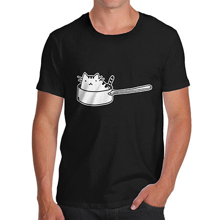 Mens Cat In A Pan T-Shirt