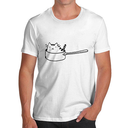 Mens Cat In A Pan T-Shirt