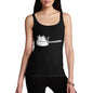 Womens Cat In A Pan Tank Top