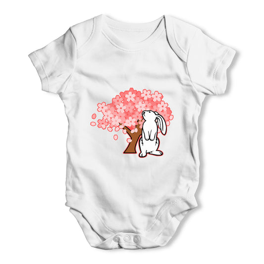 Bunny Rabbit Blossom Baby Grow Bodysuit