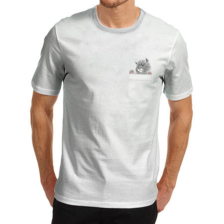 Mens Cat In A Pocket T-Shirt