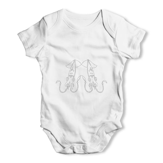 Twin Squid Baby Grow Bodysuit