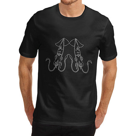 Mens Twin Squid Print T-Shirt