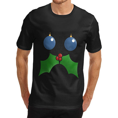 Mens Christmas Decorations Face T-Shirt