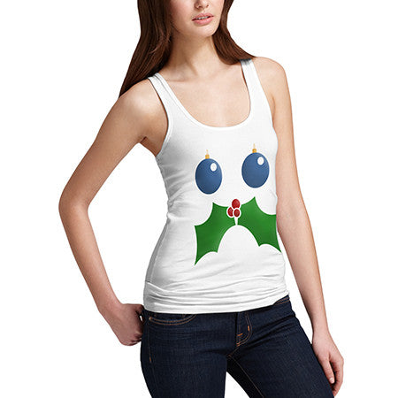 Womens Christmas Decorations Face Tank Top