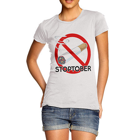 Womens Stoptober Stop Smoking T-Shirt