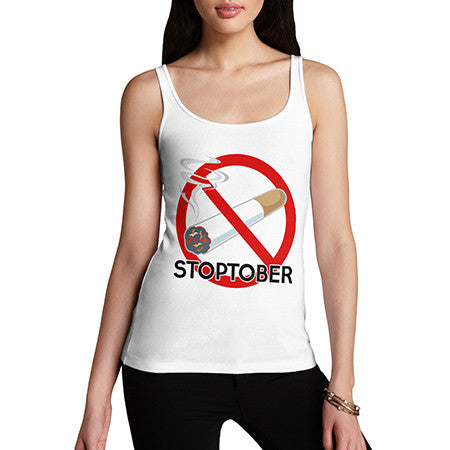 Womens Stoptober Stop Smoking Tank Top