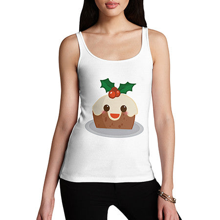 Womens Christmas Pudding Tank Top