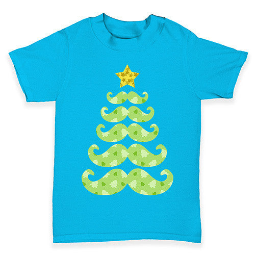 Moustache Christmas Tree Baby Toddler T-Shirt