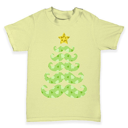 Moustache Christmas Tree Baby Toddler T-Shirt