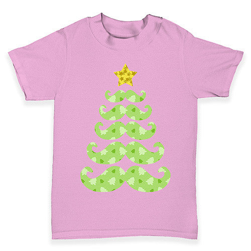 Moustache Christmas Tree Baby Toddler T-Shirt