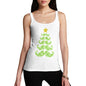 Womens Moustache Christmas Tree Tank Top