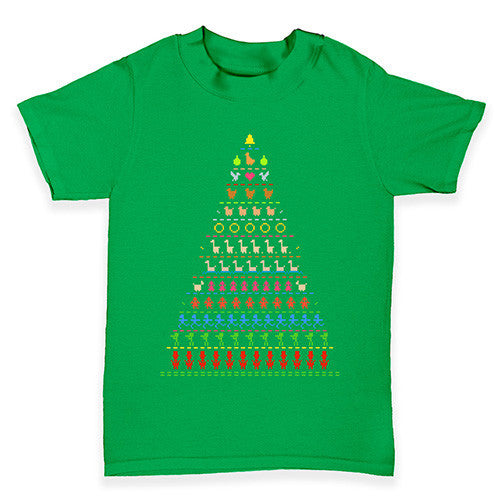 Pixel Christmas Tree Baby Toddler T-Shirt