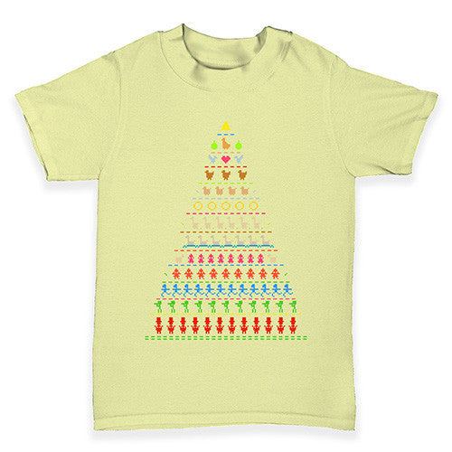 Pixel Christmas Tree Baby Toddler T-Shirt